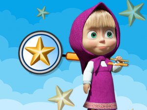Masha and Bear Hidden Stars Puzzle